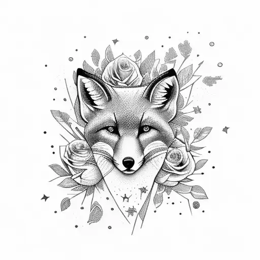 Flowers With Star Feeling And A Fox