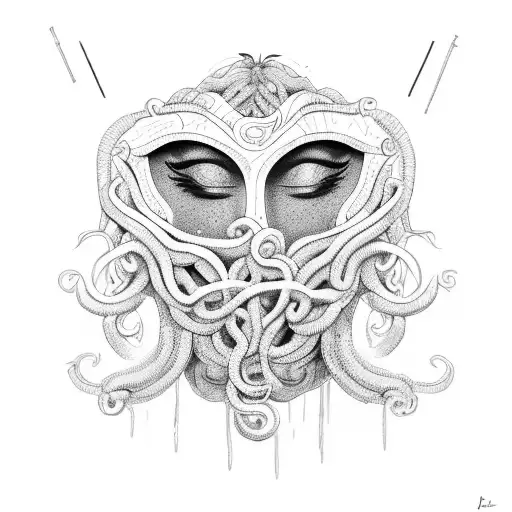 Medusa With Hanya Mask