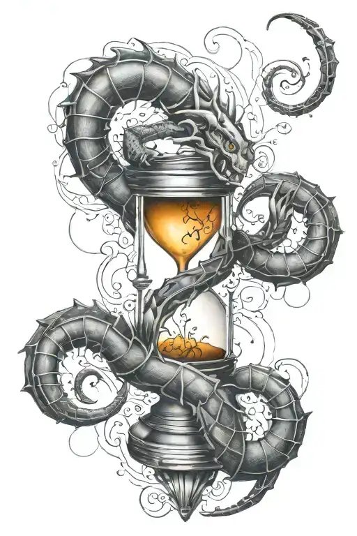 Scorpio With An Hourglass In Its Claws