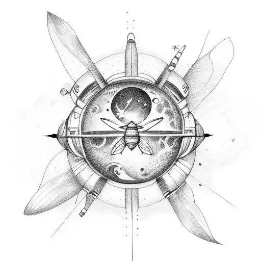 Butterflies In Space With Planets