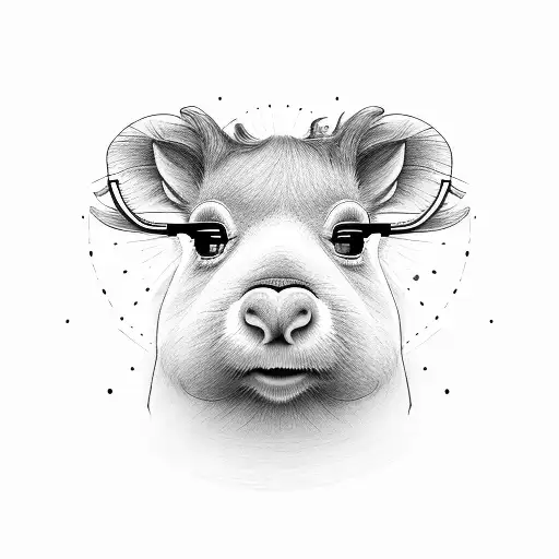 Capivara With Black Glasses