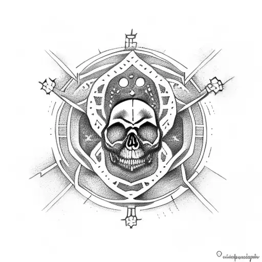 Vegvisir In Skull