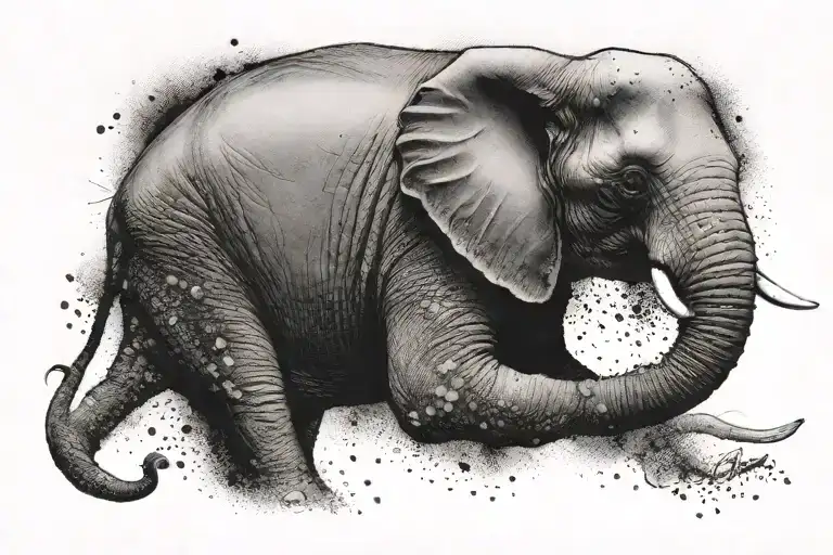 Inncoent Elephant Sitting