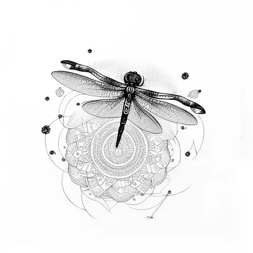 Dragonfly With Mandala