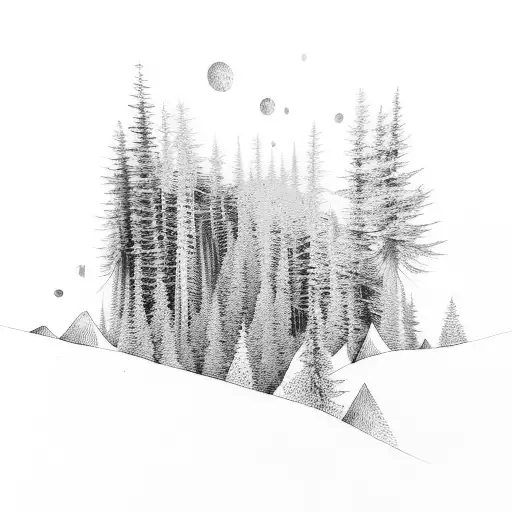 Pine Tree Mountains Graffiti