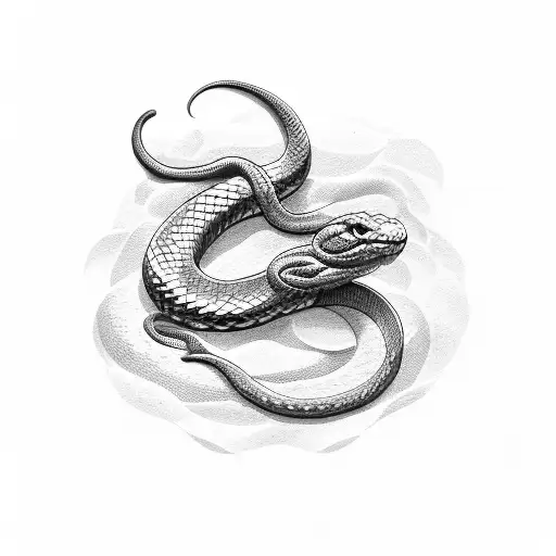 Snake Wrapped Around A Dagger