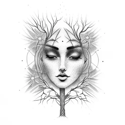 Female Body As A Tree