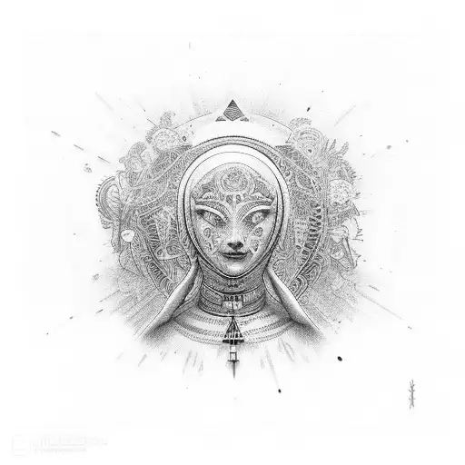 Mother Mart Praying No Colour