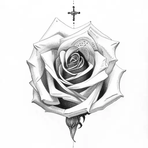 Rose With Rosary And A Date