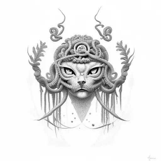 Chest Medusa With Green Eyes