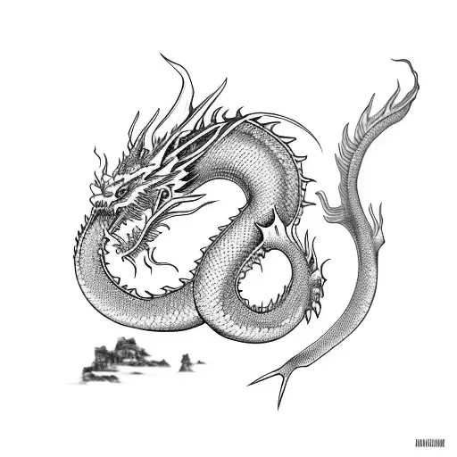 Red Ink Chinesse Dragon