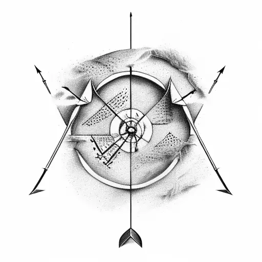 A Beautiful Archer Shooting An Arrow With A Trail Of Poetic Words Flowing From The Arrowhead