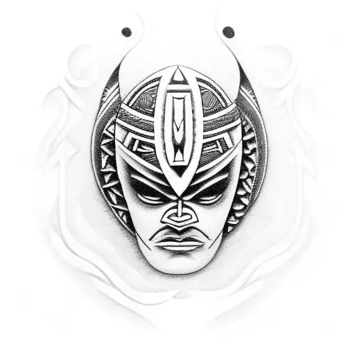 Maori Manaia Symbol And A Jack Playing Piece