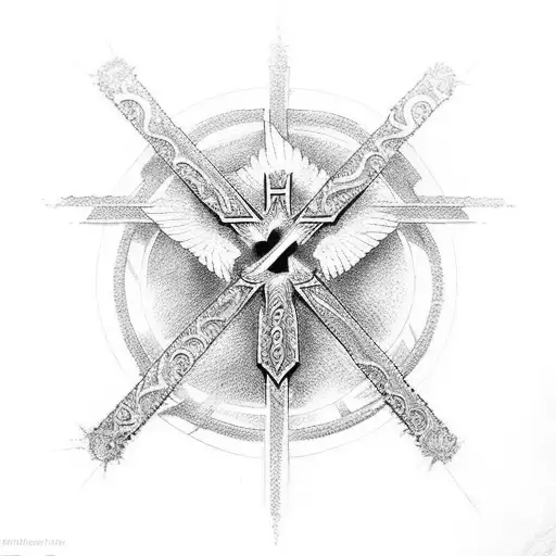 Christian Cross With Death Date