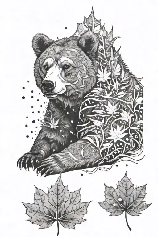 Maple Leaf Grizzly Bear