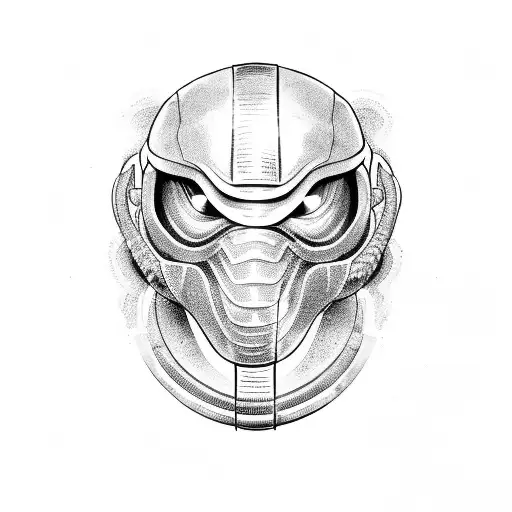 Snake Coming Out Of Spartan Helmet