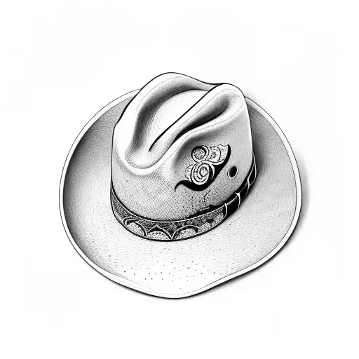 Cowboy Hat With January And July Birthflower