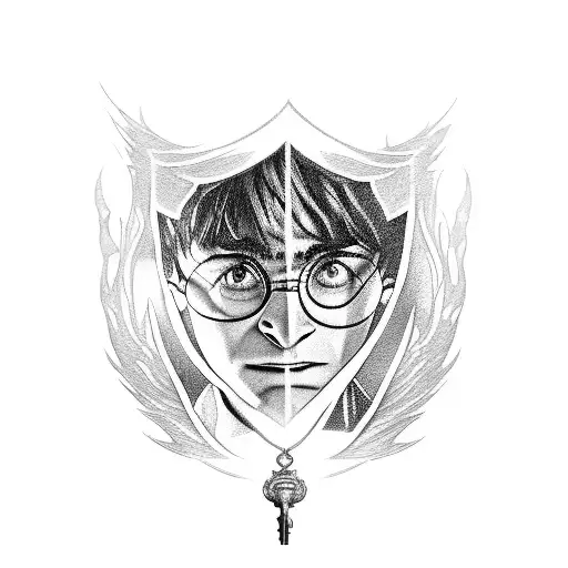 Harry Potter With A Key Item From Every Book