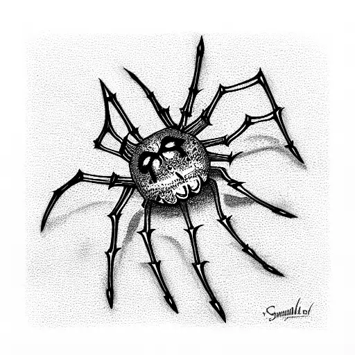 Spider Sitting On Sunflower