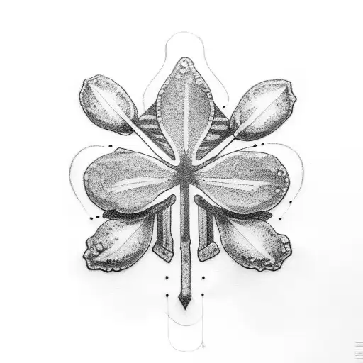 4 Leaf Clover With The Name Joseph For Stem