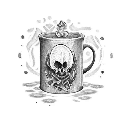 Ghost With Coffee Mug