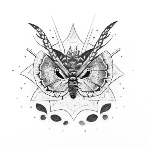 Emperor Moth With A Bow