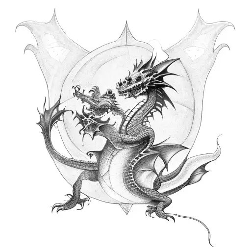 Small Dragon Savouring On The Energy Released By A Skull