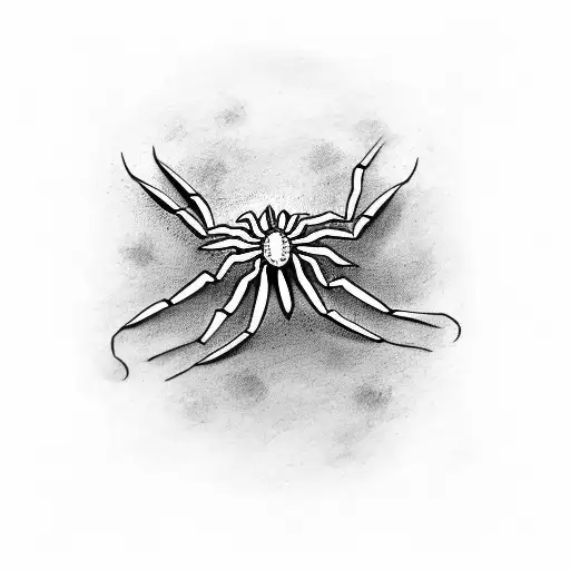 Spider With Dagger Going Through