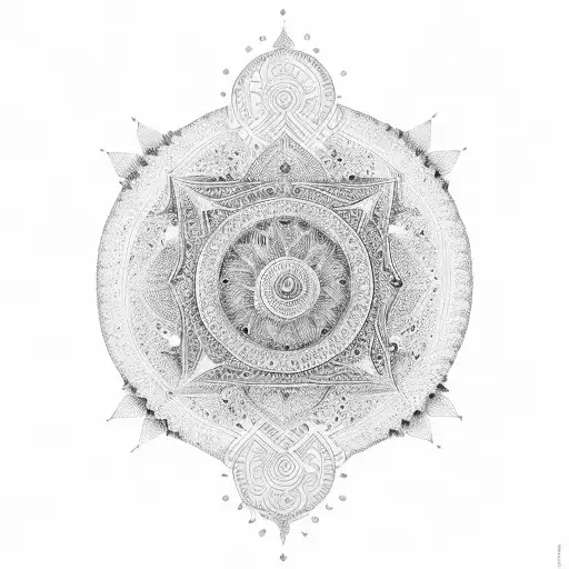 Mughal Style Hindu Geometric Trishool