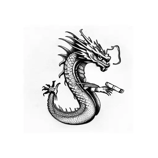 Dragon And Cigarette Packet