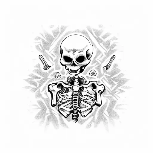 Skeleton With Antifreeze And A Sign Bury Me In New Orleans