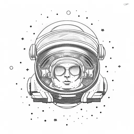 Astronaut On A Motorcycle In Space