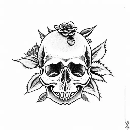 Skull With Plants