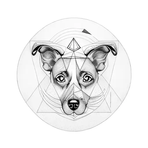 Dog With Triangle Line At The Back