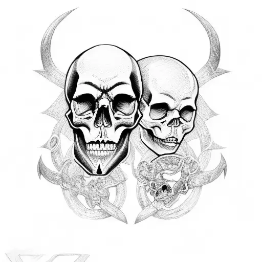 Skull With Norse Runes