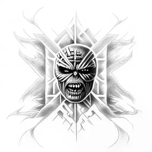 An Iron Maiden Album Cover Inspired Tattoo With A Medical Twist