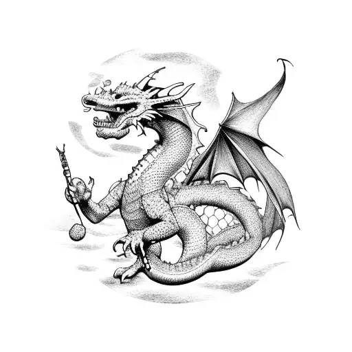 A Dragon And A Dog Playing Video Games Together