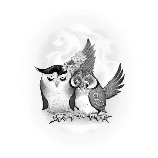 Owl And Penguin