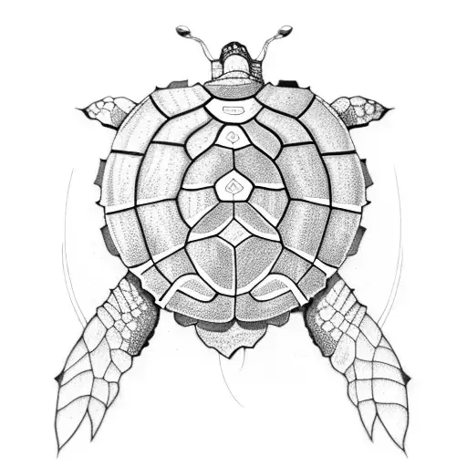 Long Grassleaves With A Turtle Shell Print