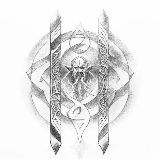 Lord Of The Rings Tattoo With Elvish Script