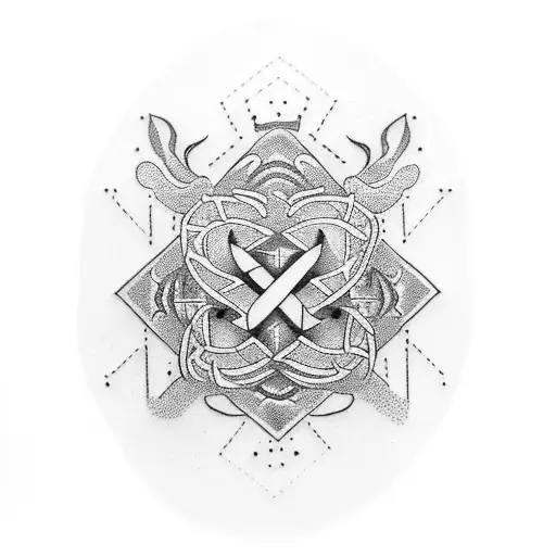 Family Tattoo With A Unique Symbol For Each Of The Four Members