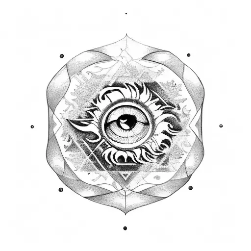 Winter Tattoo With Evil Eye