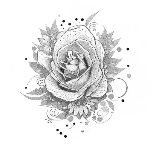 Sleeve With Green Foliage And Colourful Flowers