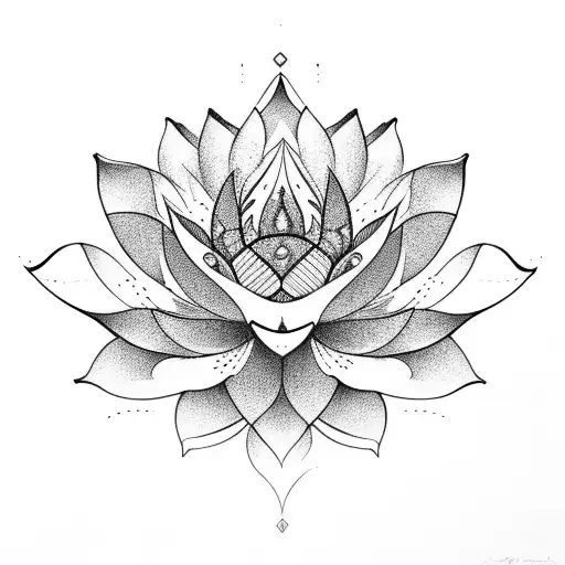 Lotus Flower With The Name Aria Included