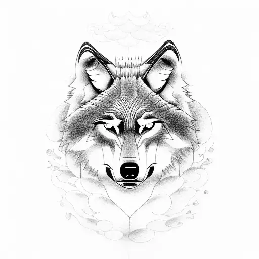 Wolf In A Traditional Japanese Teahouse