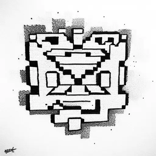 8 Bit Space Invader Cubed