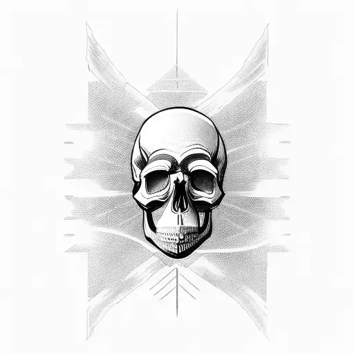 Skull And Lines