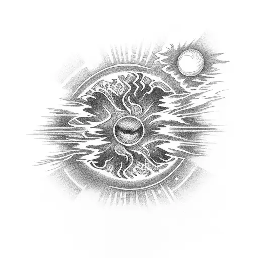 A Combination Of Sunrise And Sunset Using One Sun In The Middle