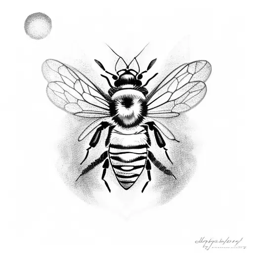 Broken Honey Bee With Light Shining Through