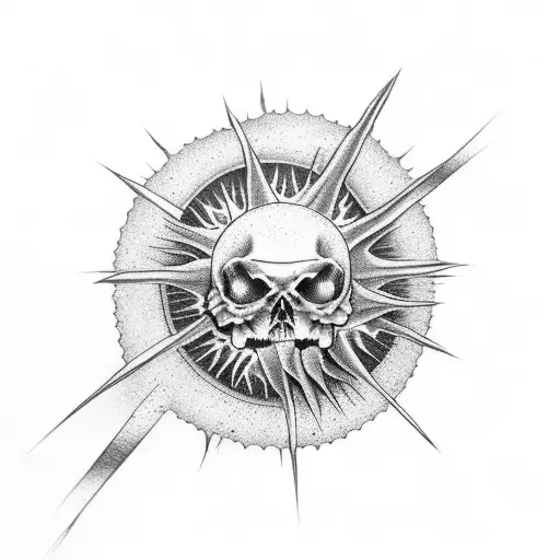 Arm Half-sleeve Dead Forrest With Sun